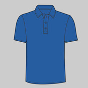 Adult Color Block Polo with Knit Collar