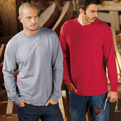 A Division of Bayside Adult Union Made Long-Sleeve Pocket Tee