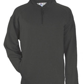 Adult Pro Heathered Fleece 1/4 Zip Sweatshirt