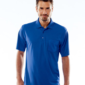 UltraClub&reg; Adult Cool & Dry Mesh Piqué Polo with Pocket