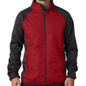 UltraClub&reg; Adult Cool & Dry Quilted Front Full-Zip Lightweight Jacket